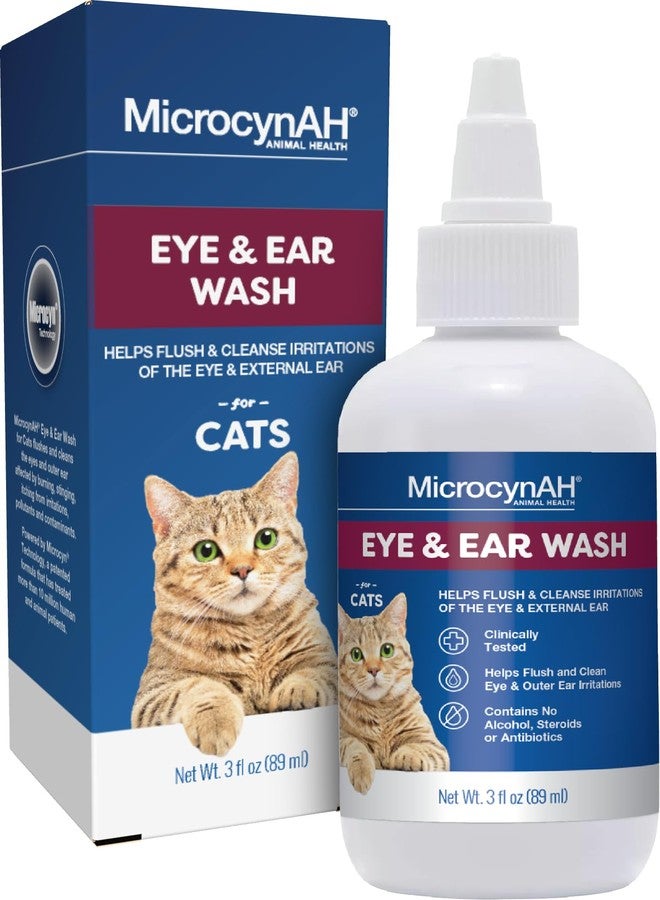 MicrocynAH Cat Eye & Ear Wash 3fl oz. - Image 1