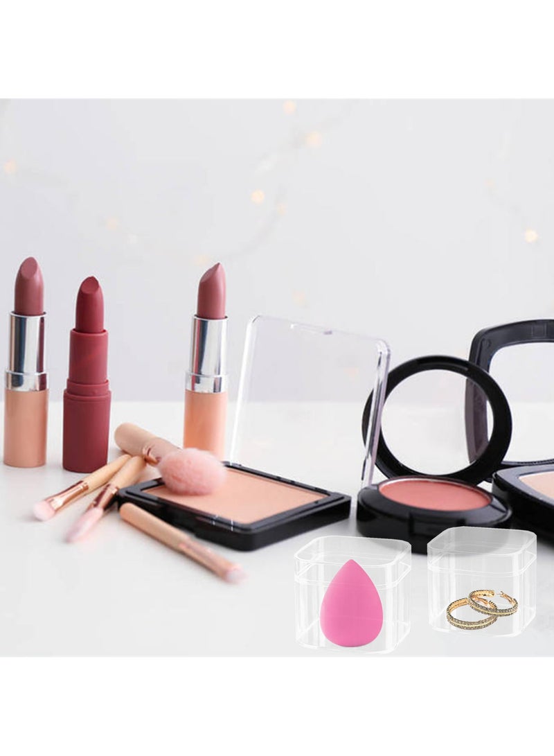 SYOSI Small Acrylic Box with Lid Candy Clear Display Square Cube Transparent Containers for Jewelry Storage Wedding Party Favor Gift 2.2x 2.2x1.7Inch - Image 2