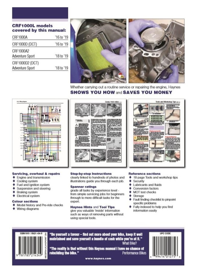Honda CRF1000L Africa Twin Service & Repair Manual (2016 to 2018)  - Image 3