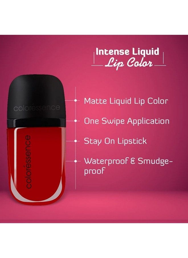 Coloressence Intense Liquid Lip Color Longlasting Waterproof Soft Matte Smudgeproof Lipstick Brown Pic 8Ml  - Image 3