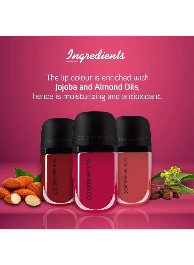 Coloressence Intense Liquid Lip Color Longlasting Waterproof Soft Matte Smudgeproof Lipstick Brown Pic 8Ml  - Image 5