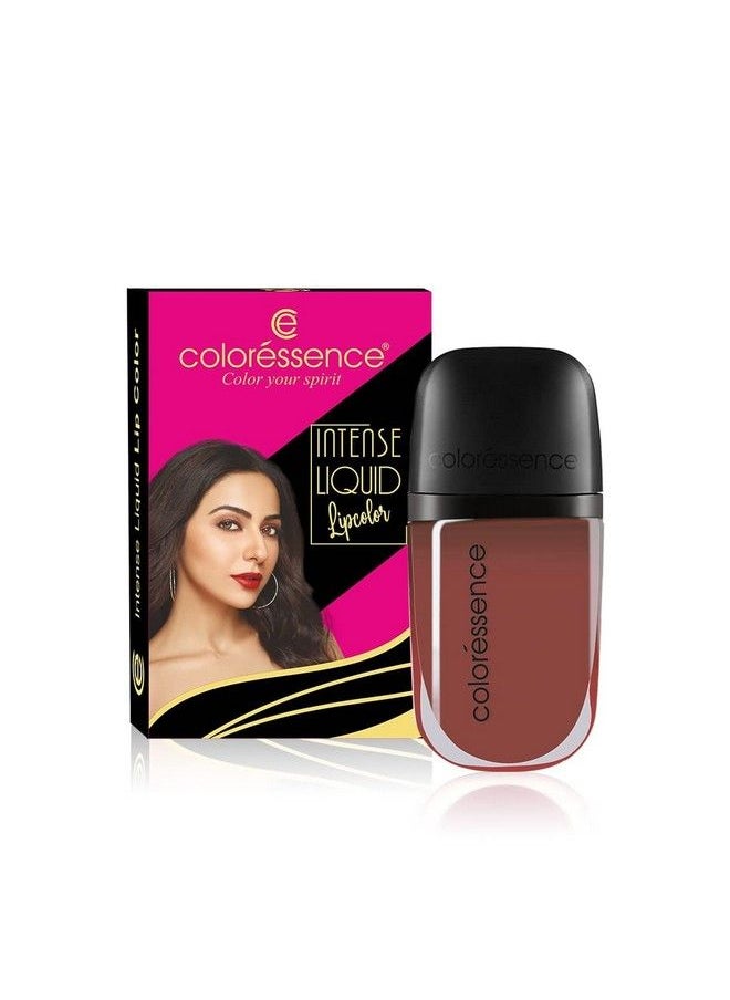 Coloressence Intense Liquid Lip Color Longlasting Waterproof Soft Matte Smudgeproof Lipstick Brown Pic 8Ml  - Image 2