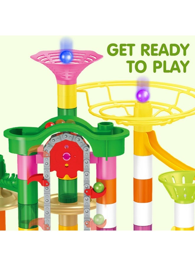 JOYIN 236Pcs Glowing Marble Run with Motorized Elevator- Construction Building Blocks Toys with 30 Glow in The Dark Plastic Marbles, Easter STEM Gifts for Boys and Girls - Image 3