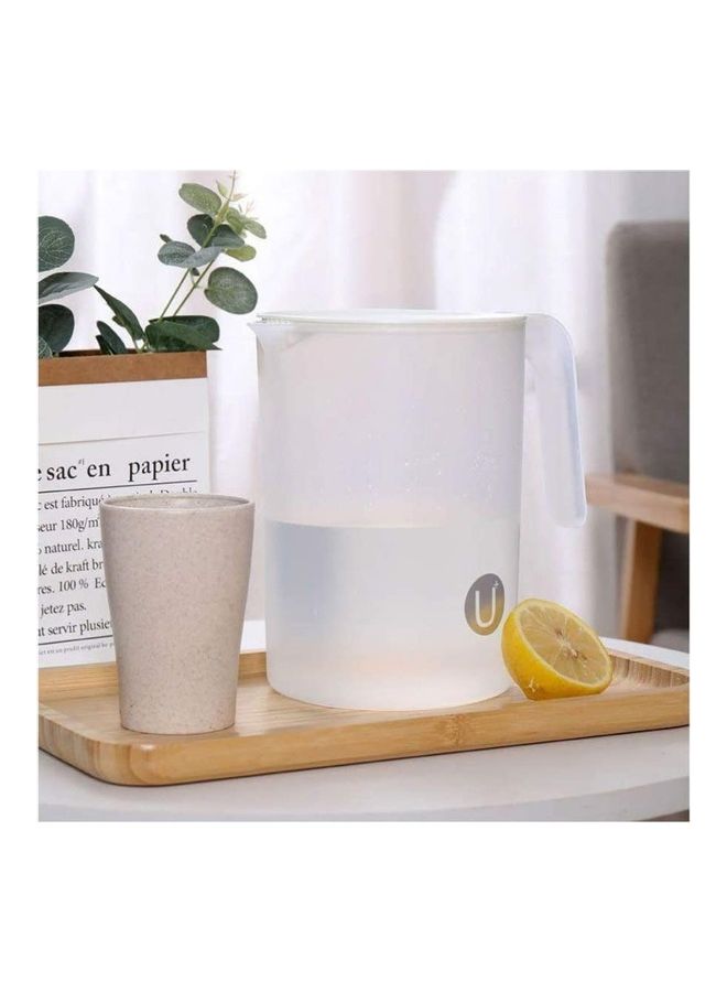 NIBEMINENT Fridge Water Jug With Lid Clear 9.4x12x5cm - Image 2