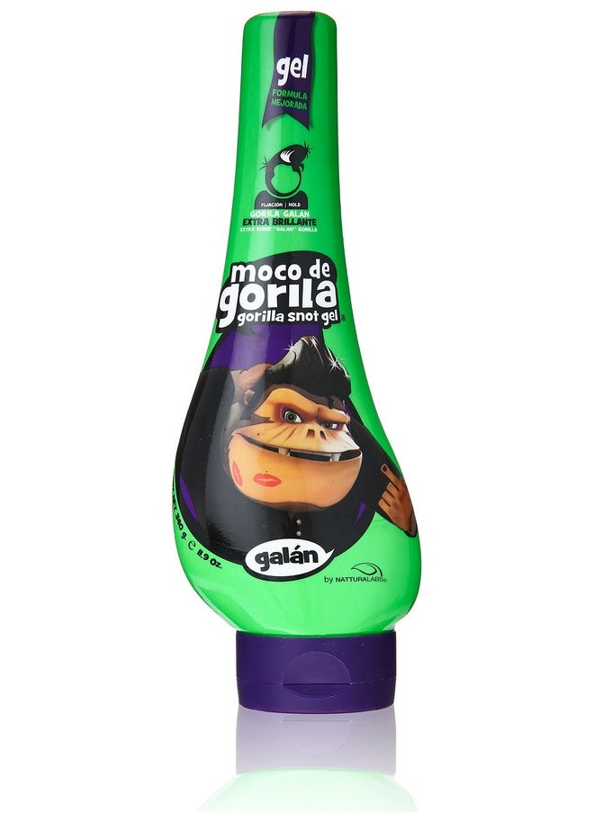 Moco de Gorila - Galan Hair Gel ; Extra Brillante Hair Styling Gel For Extreme Longlasting Hold Gorilla Snot Gel Is The Ultimate Hair Gel To Bring Shine To Any Hairstyle; 11.9 Oz Squizz Bottle - Image 1