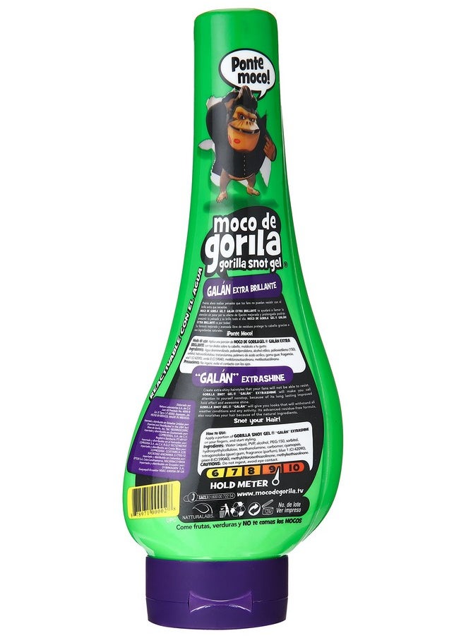 Moco de Gorila - Galan Hair Gel ; Extra Brillante Hair Styling Gel For Extreme Longlasting Hold Gorilla Snot Gel Is The Ultimate Hair Gel To Bring Shine To Any Hairstyle; 11.9 Oz Squizz Bottle - Image 1
