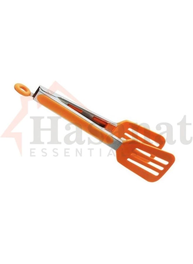 HASANAT ESSENTIALS Essentials Multipurpose 2-in-1 Silicone Clamp Spatulas and Tongs â€“ Heat-Resistant, Non-Stick, Easy Grip - Image 4