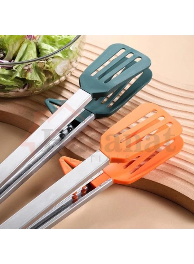 HASANAT ESSENTIALS Essentials Multipurpose 2-in-1 Silicone Clamp Spatulas and Tongs â€“ Heat-Resistant, Non-Stick, Easy Grip - Image 3
