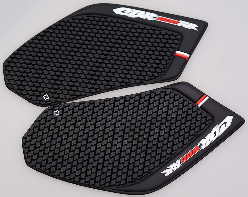 REVSOSTAR Black Real Carbon Look Sticker Decal, Protector Pad for CBR 600RR 2003-2006, Anti Slip, Traction Side, Fuel Knee Grip Decal, Polyvinyl Chloride, Waterproof, Outdoor Usage - Image 2