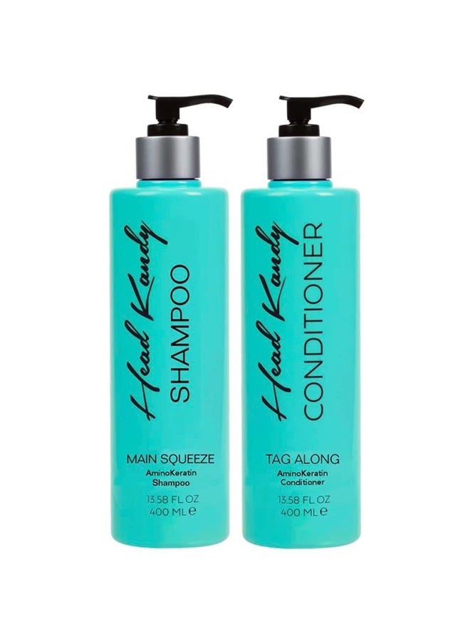 Head Kandy Sqaud Goals Amino Keratin Shampoo & Conditioner Bundle | The Besties | For Colored Hair | Salon Quality, For Dry, Damaged Hair & Growth - Image 1