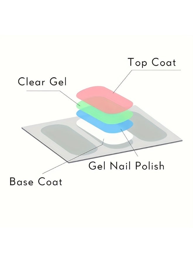 Rozino 8 Sheets Glitter Gel Nail Stickers, Cat's Eye Full Cover Nail Wraps, No Curing Manicure Strips for Women - Image 5
