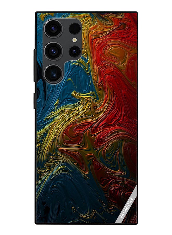 VR CREATIVE Protective Case Cover For Samsung Galaxy S23 Ultra 5G Flower Design Multicolour - Image 1
