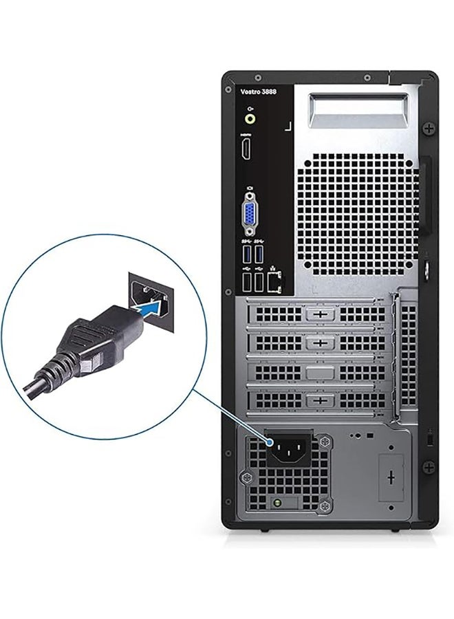 DELL (Upgraded Version) Vostro 3910 Tower PC, Core i3-12100 Processer/4GB RAM/1TB HDD/Intel UHD Graphics _ English/Arabic Black - Image 5