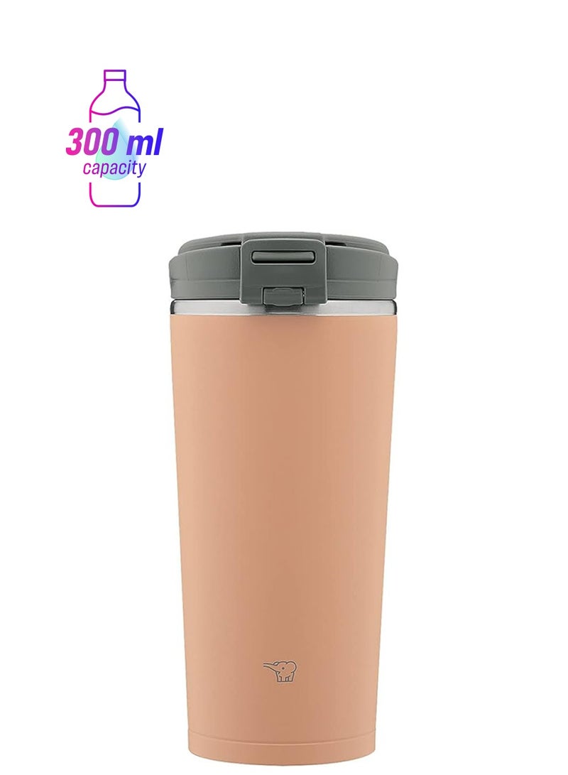 زوجيروشي كوب حمل معزول من الفولاذ المقاوم للصدأ بسعة 0.30 لتر باللون البيج القرفة - Image 1