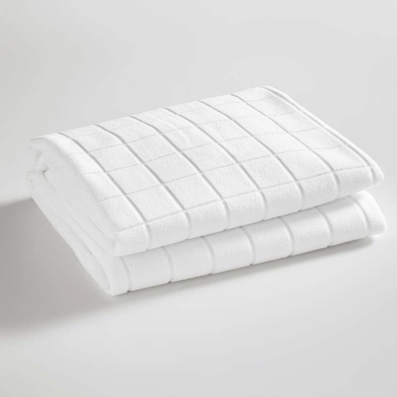 Pan Home Ahram Check Towel Set - White for Men - Image 4