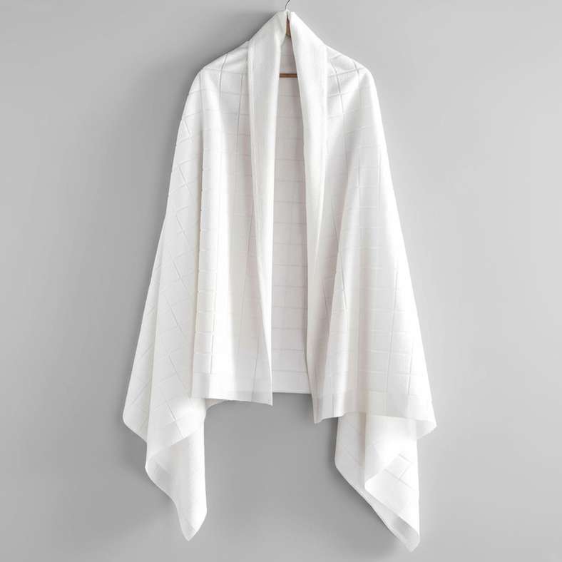 Pan Home Ahram Check Towel Set - White for Men - Image 2