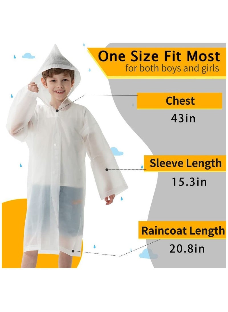 SYOSI Kids Waterproof Rain Coat, EVA Portable Rain Poncho, for Girls Boys Toddler Rainwear Rain Jacket Cape, Reusable Children Raincoat for Outdoor Climbing Cycling Hiking Camping  - Image 5