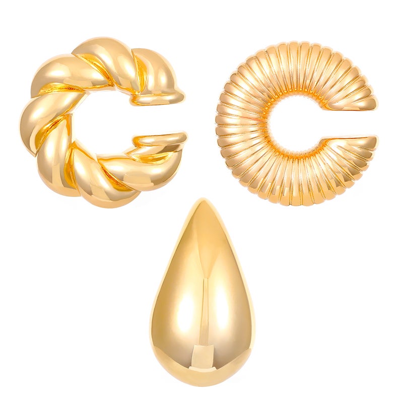 ofeankri Elegant Oval Hollow Electroplated Ear Cuff Earrings - Stylish & Sophisticated - Image 5
