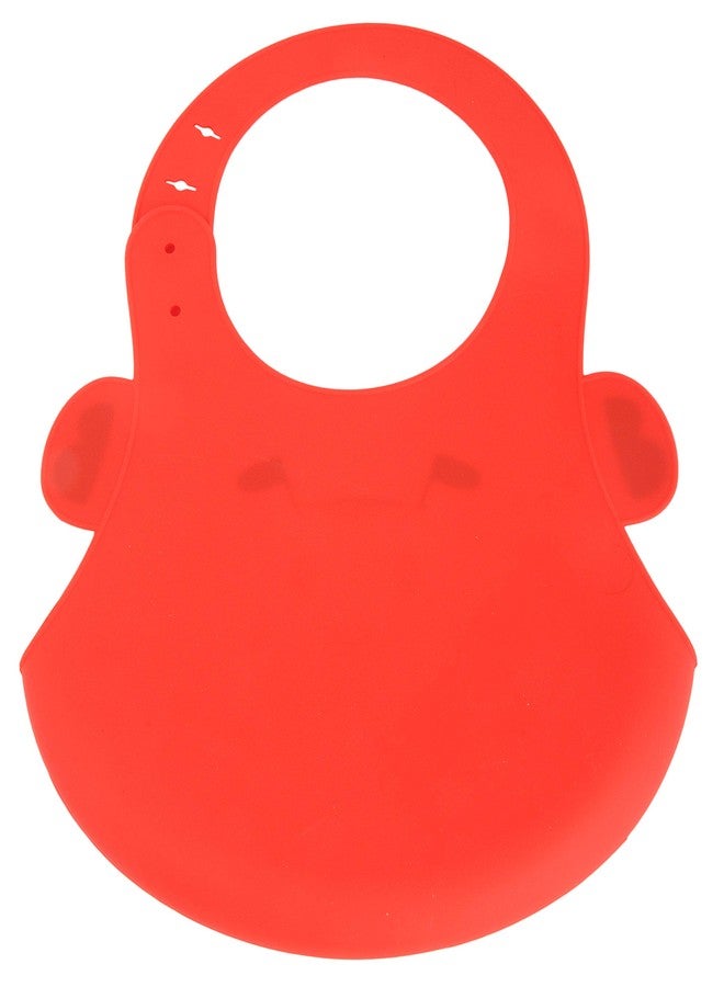 Yellow Bee Silicone Easy Clean Bib with Crumb Collector, Red and Pink - Pack of Two - Image 5
