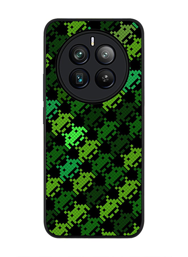 Stylizedd Rugged Black edge case for Realme 12 Pro / Realme 12 Pro Plus 5G, Slim fit Soft Case Flexible TPU Gel Thin Cover -  Invader Matrix - Image 1