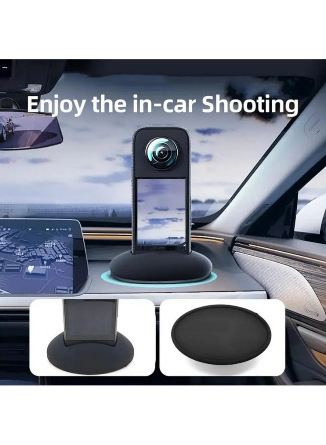 قطعة واحدة من قاعدة السيارة المصنوعة من السيليكون لحامل قاعدة كاميرا الحركة Insta360 X4، حامل سيارة، قاعدة حامل، ملحقات كاميرا الحركة. - Image 4