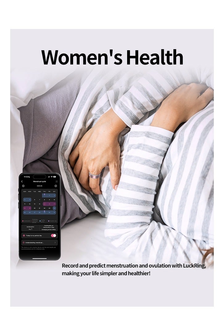 Smart Ring Health Tracker, Fitness Tracker, Activity Trackers for ManWomen -SleepExercise Monitor,Waterproof Sleep Tracking Wearable (Black, 10) - Image 2