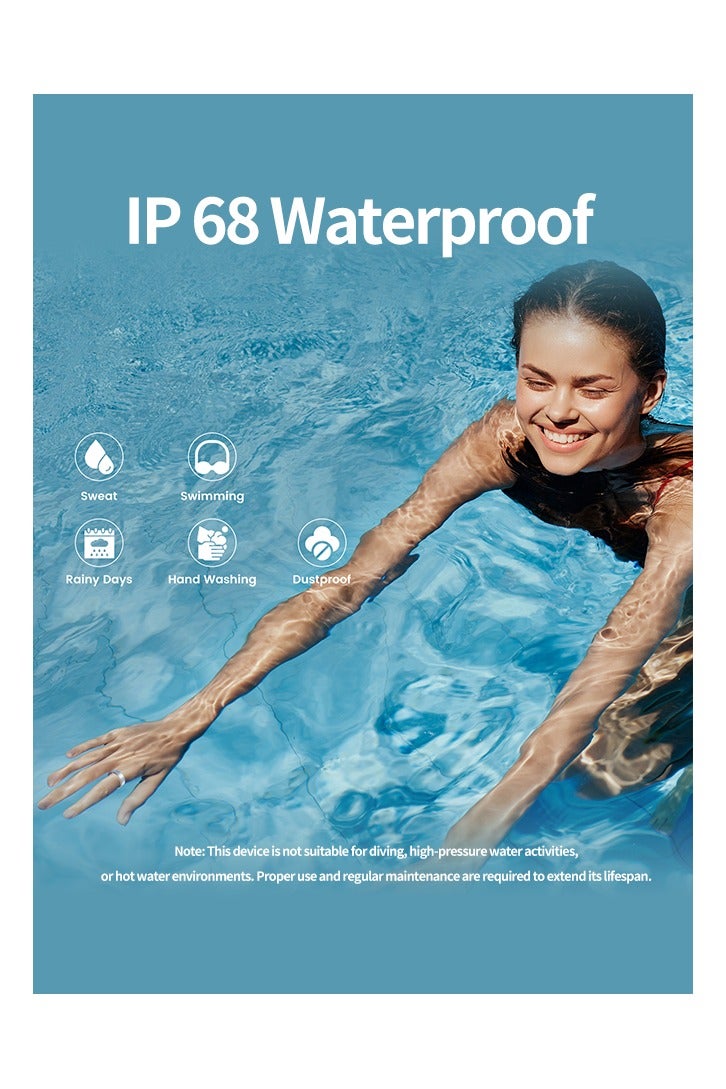 Smart Ring Health Tracker, Fitness Tracker, Activity Trackers for ManWomen -SleepExercise Monitor,Waterproof Sleep Tracking Wearable (Black, 10) - Image 3