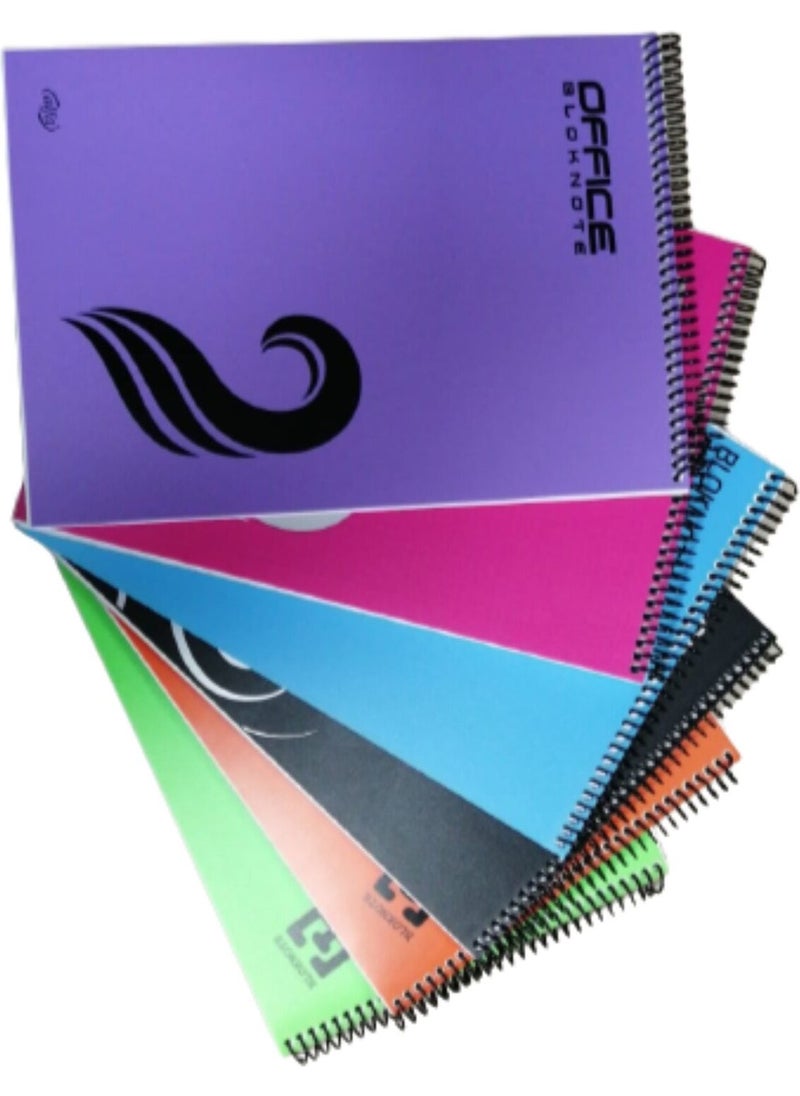 ALFA Office Notepad 100 Sheets Squared Sprayed Plastic Cover A4 Size 