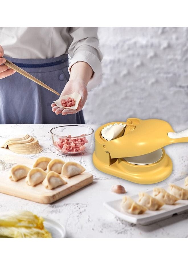 Generic - Dumpling Maker 2 in 1 Dumpling Maker Dumpling Press Momo Maker Dumpling Maker Ghughra Momos Maker Machine Dumpling Puri Press Momos Mould for Gujiya Ghughra Momos Making Dough Press - Image 1