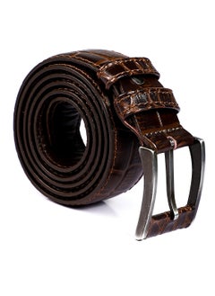 Andora Buckle Closure Reptile Patterned Belt - Brown  - Image 1