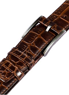 Andora Buckle Closure Reptile Patterned Belt - Brown  - Image 2