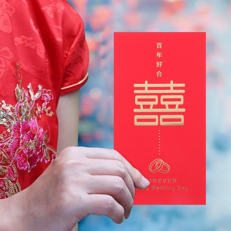 Traditional Chinese Red Envelopes 6pcs Auspicious Double Character Pattern Wedding Money Envelopes For Cash - Image 5