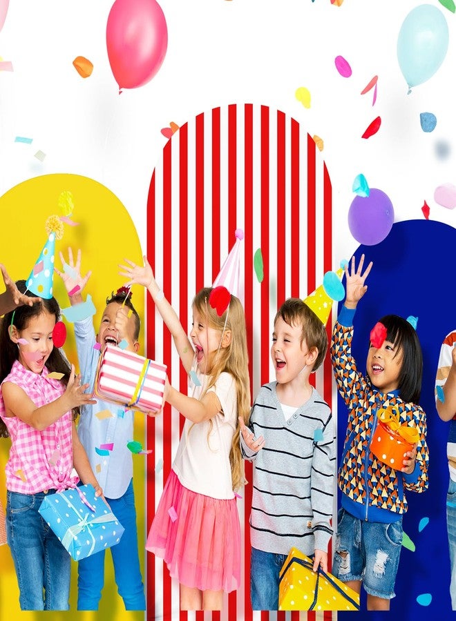 RimCereal 3 Pcs Arch Stand Covers for Wedding Theme Birthday Party Decoration 4ft, 5ft, 6ft Print Arch Backdrop Stand Covers Spandex Fitted for Wedding Birthday Party (Carvinal Color) - Image 5