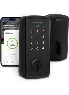 Kwikset Halo Select Smart Lock Keyless Entry Door Lock WiFi and Matter Enabled Deadbolt No Hub Needed Geofence AutoUnlock Grade AAA Certified Easy Install Matte Black Lifetime Finish Warranty