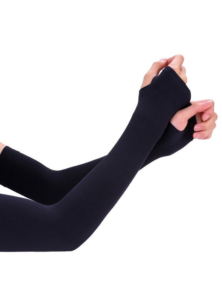 Generic Sunscreen Breathable Comfortable Soft Elastic Cool Summer Sports Outdoor Cycling Accessories Ice Silk Sleeves  - Image 1
