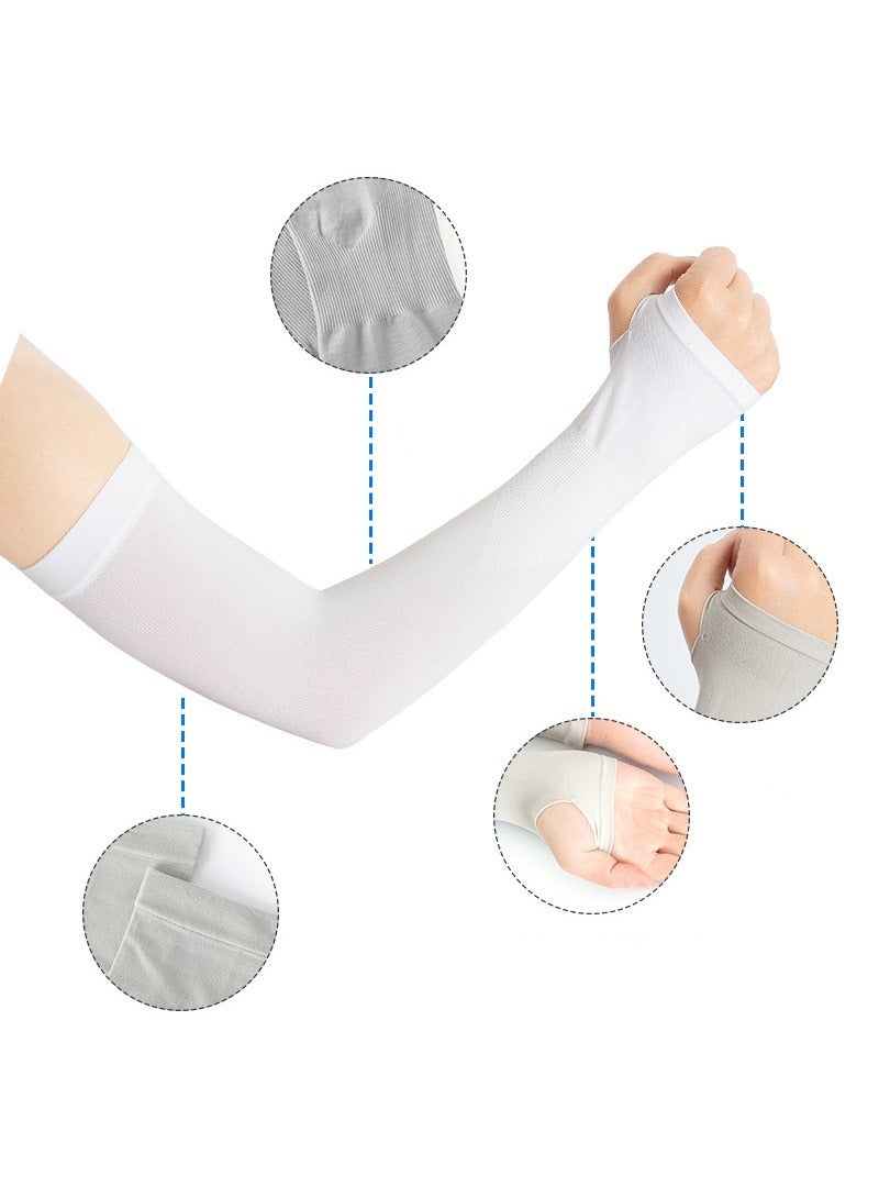 Generic Sunscreen Breathable Comfortable Soft Elastic Cool Summer Sports Outdoor Cycling Accessories Ice Silk Sleeves  - Image 2