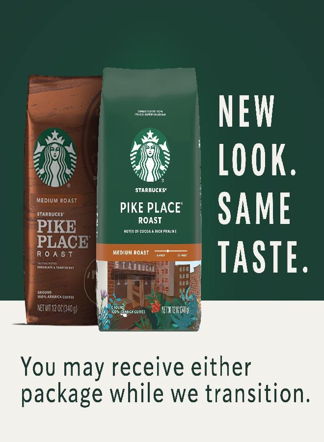 Starbucks Medium Roast Whole Bean Coffee - Pike Place - 100% Arabica- 6 bags (18 oz. each) - Image 1