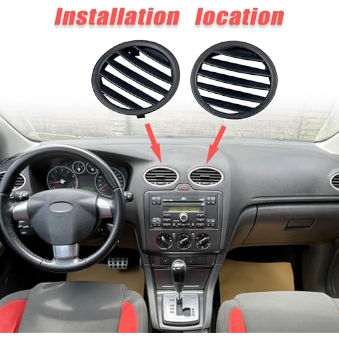 rayihni Front Air Conditioner Vent Grille Black Left  Right Side Compatible With Ford Focus 20052007 Dash Ac Air Vent Grille Cover  5S4Z19E630Aac 5S4Z19E630Aaa - Image 3