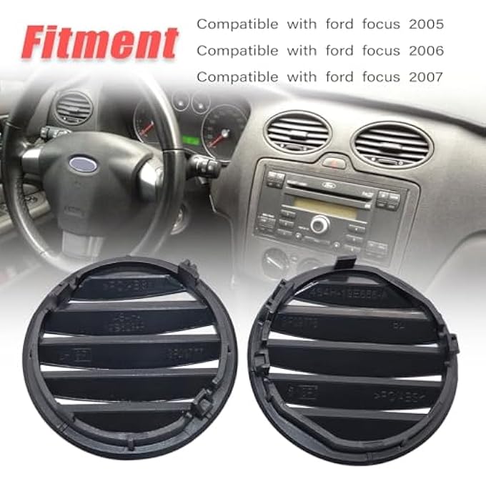 rayihni Front Air Conditioner Vent Grille Black Left  Right Side Compatible With Ford Focus 20052007 Dash Ac Air Vent Grille Cover  5S4Z19E630Aac 5S4Z19E630Aaa - Image 4