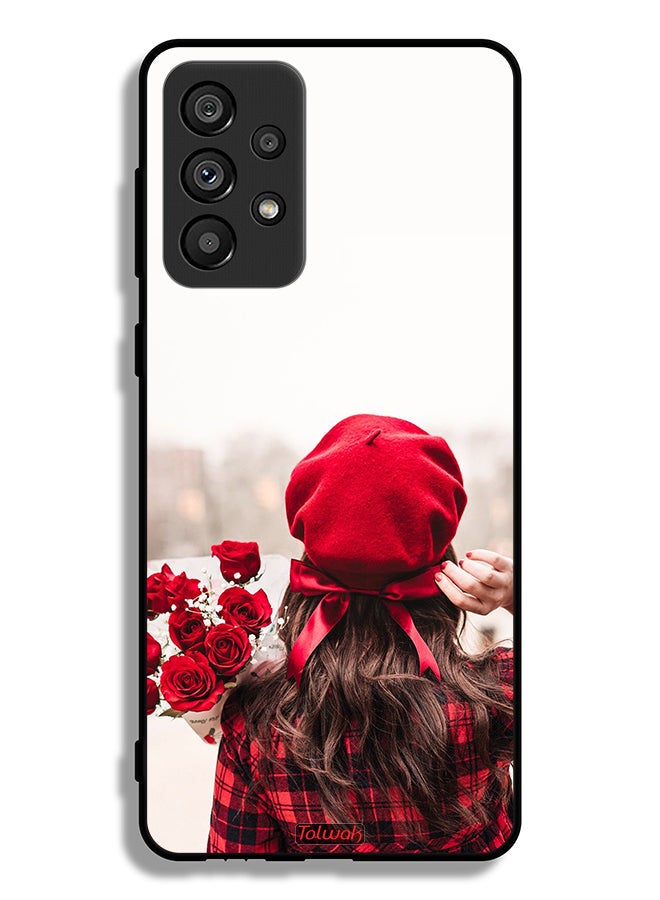 Tolwak Samsung Galaxy A73 5G Protective Case Cover Holding Flowers - Image 1