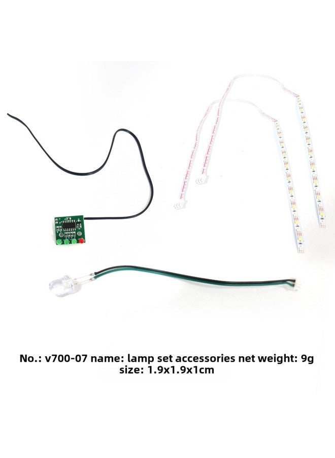 500m Nest Boat V700 Motor Bait Boat Bare Hull Steering Gear Accessories Set Remote Control Special Battery Charger-Color:V700-07 Light Set Accessories  - Image 1