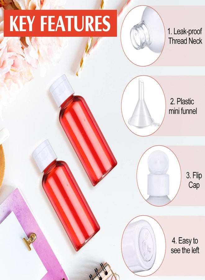 Eccliy 100 Pack 2 oz Travel Bottles Plastic Bottles with Lids Refillable Travel Size Cover Cap Plastic Liquid container for Toiletries Lotions Shampoo Creams Dispensing with 5 Funnels(Clear) - Image 3