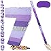 PCFING 20 Inch Number 7 Piata Purple Silver with 30 Inch Piata Stick Blindfold Confetti for Boy Girl Kids Birthday Party Decorations Anniversary Celebration Fiesta - Image 2