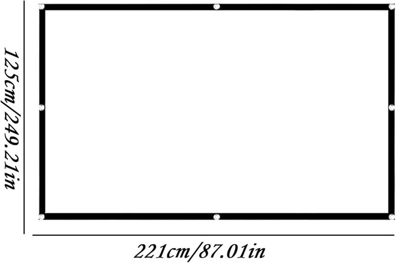 شاشة عرض خارجية قابلة للطي مقاس 100 بوصة، محمولة للسينما المنزلية في الفناء الخلفي والتخييم - Image 3