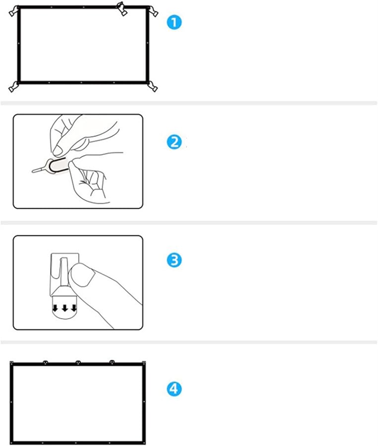 شاشة عرض خارجية قابلة للطي مقاس 100 بوصة، محمولة للسينما المنزلية في الفناء الخلفي والتخييم - Image 5