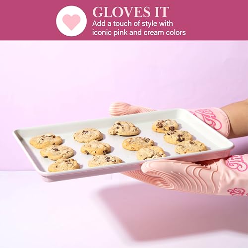 Paris Hilton Nonstick Carbon Steel Bakeware Collection, 15-Inch x 10-Inch Cookie Baking Sheet, Dishwasher Safe, Made without PFOA and PFAS, Pink Cream Two-Tone - Image 3