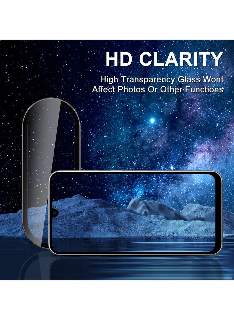 QIRG حامي عدسة الكاميرا لهواتف سامسونج جالاكسي A26/A36/A56، غطاء عدسة زجاجي مقسى بحلقة معدنية فردية، [امتصاص قوي] مقاوم للخدوش غطاء عدسة شفاف فائق النحافة HD، مجموعة واحدة - أسود - Image 4