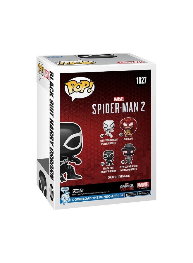 Funko فانكو بوب! مارفل سبايدر مان 2 بدلة سوداء هاري أوزبورن تمثال فني (8.3 سم) - Image 3