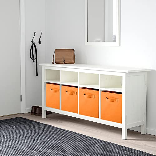PowerKing Collapsible Storage Cubes with Handles, Fabric Foldable Bins for Closet Shelves, Durable Organization Storage Bins, 10.5'' x 11'' x 10.5'', 2 Pack, Orange - Image 4