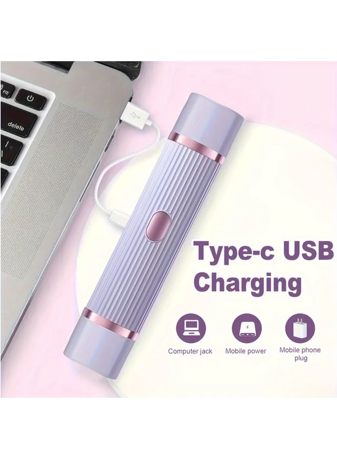 FEIYBA Purple Womens Electric Razor Dual Head Trimmer USB Quick Charge Cordless - Image 4